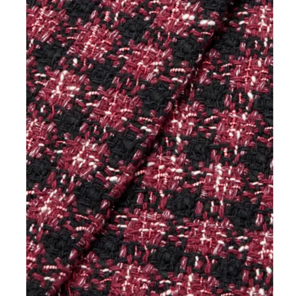 HUGO BOSS New Veljara Tweed A-line Red Mini Skirt - Picture 4 of 4